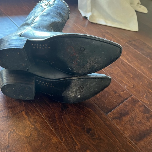 Y2K Studded Blue Western Cowboy Boots - Picture 4 of 6